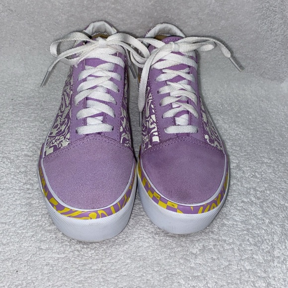 Vans Old Skool Stacked Wavy Daze Lilac Platform Sneakers Womens Size 6.5 36.5 - Picture 2 of 9